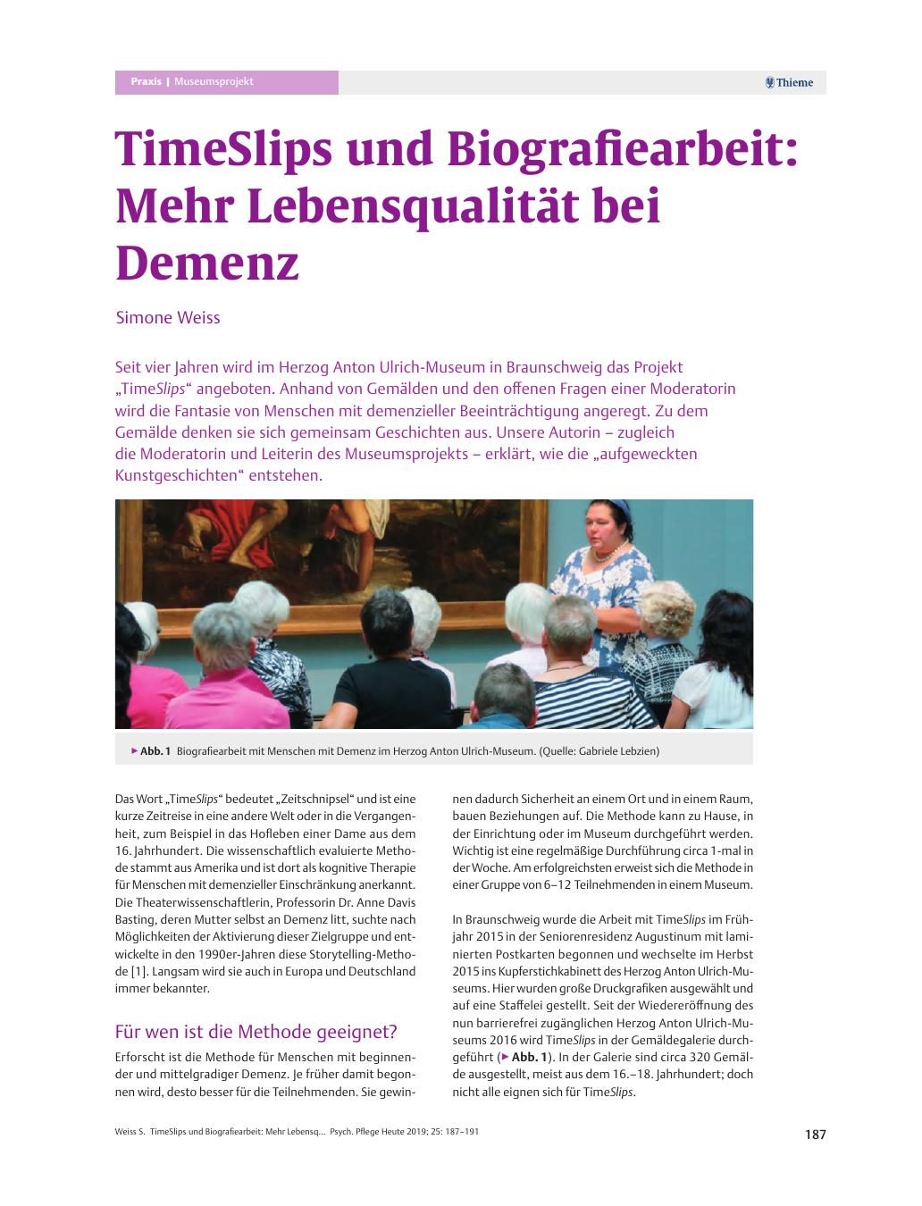 Vorschauseite 1: TimeSlips und Biografiearbeit: Mehr Lebensqualität bei Demenz