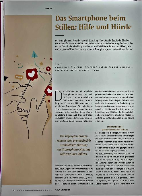 Vorschauseite 1: Das Smartphone beim Stillen: Hilfe und Hürde