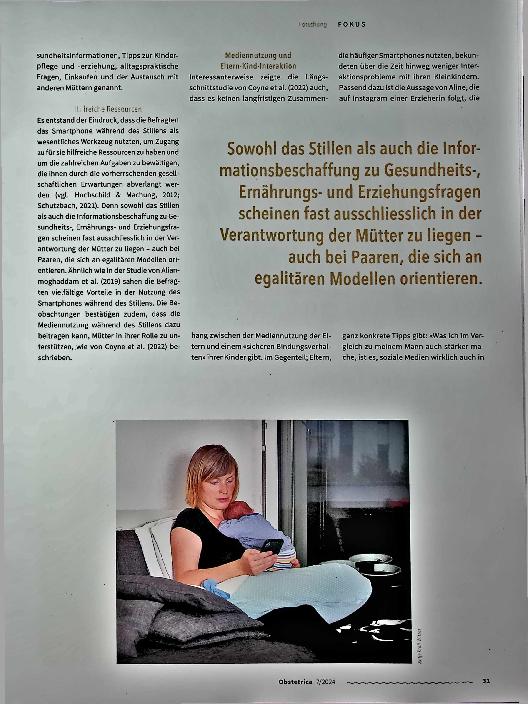 Vorschauseite 2: Das Smartphone beim Stillen: Hilfe und Hürde