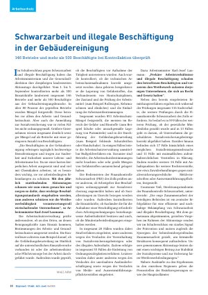 Vorschauseite 1: Schwarzarbeit und illegale Beschäftigung in der Gebäudereinigung