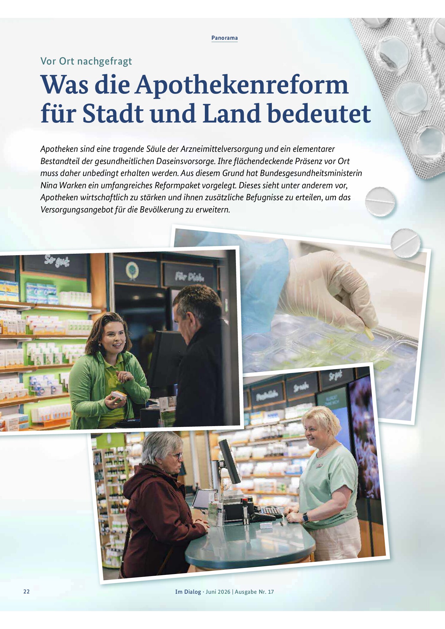 Vorschauseite 1: Was die Apothekenreform für Stadt und Land bedeutet