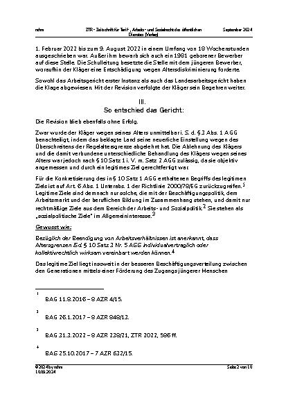 Vorschauseite 2: Aus der Praxis für die Praxis: Aktuelle Entscheidungen zum AGG