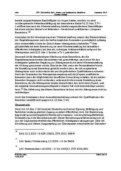 Vorschauseite 4: Aus der Praxis für die Praxis: Aktuelle Entscheidungen zum AGG