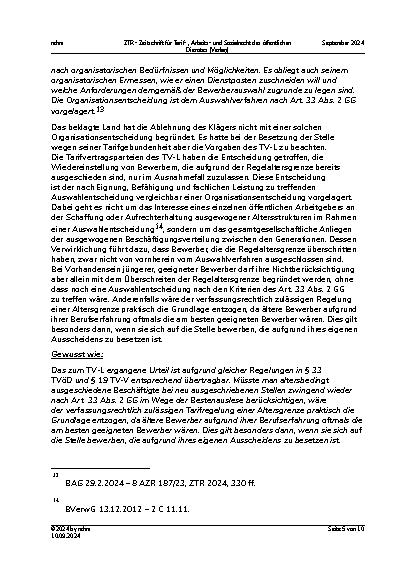 Vorschauseite 5: Aus der Praxis für die Praxis: Aktuelle Entscheidungen zum AGG