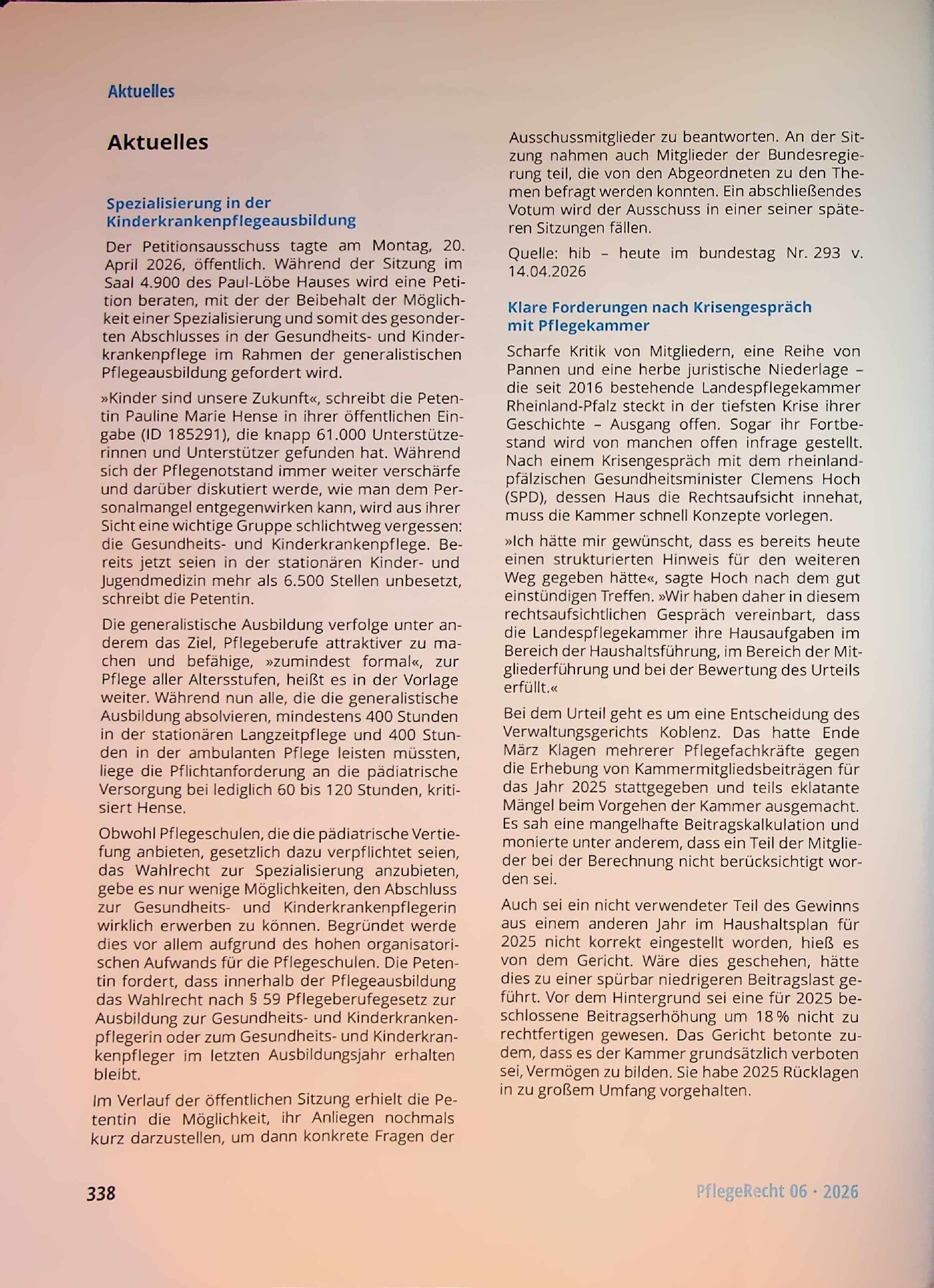 Vorschauseite 1: Aktuelles