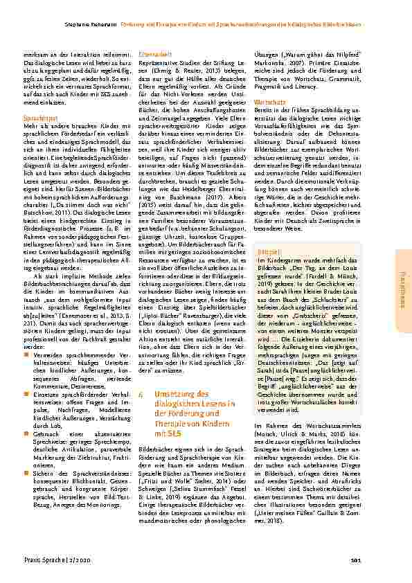 Vorschauseite 4: Förderung und Therapie von Kindern mit Spracherwerbsstörungen durch dialogisches Bilderbuchlesen