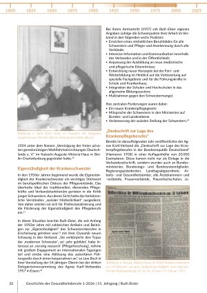 Vorschauseite 3: „Wesentlich die Geschicke der deutschen Pflege im 20. Jahrhundert mitbestimmt“ Ruth Elster (1913-2002) und ihre Aktivitäten im Agnes-Karll-Verband