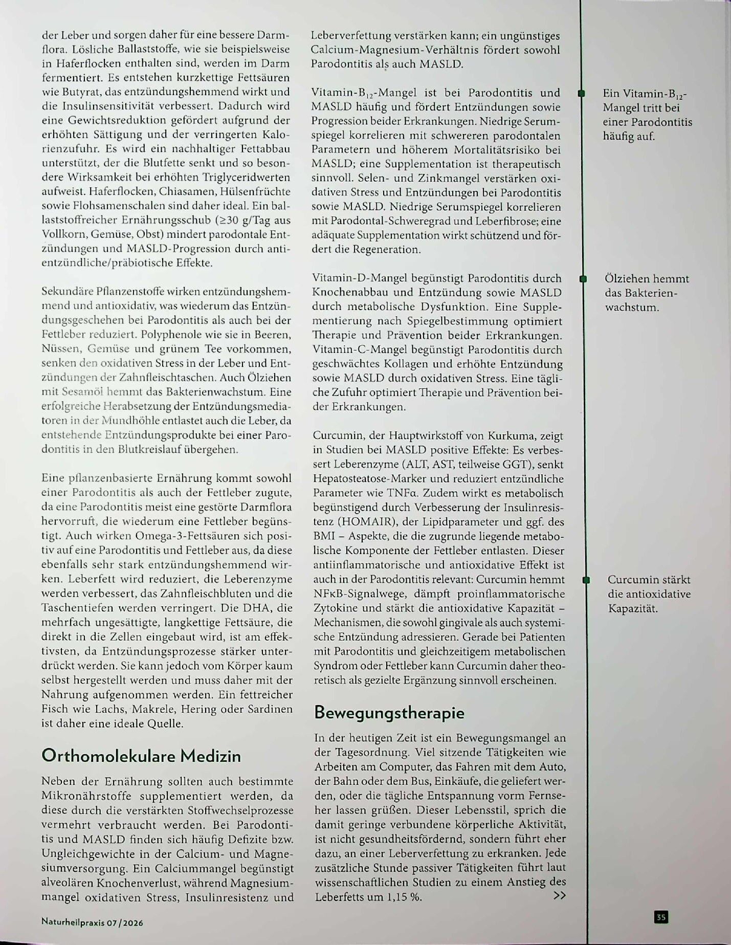 Vorschauseite 4: Der stille Transfer: Parodontitis und metabolische Fettleber