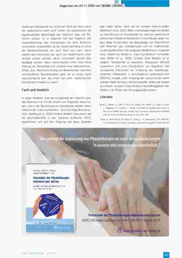 Vorschauseite 5: Wann ist Case Management indiziert? Ein Online-Instrument zur Erhebung des selbst eingeschätzten Hilfebedarfs in verschiedenen Lebensbereichen.