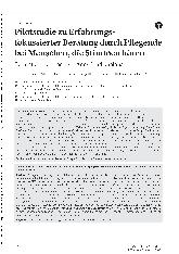 Vorschauseite 1: Pilotstudie zu Erfahrungsfokussierter Beratung durch Pflegende bei Menschen, die Stimmen hören