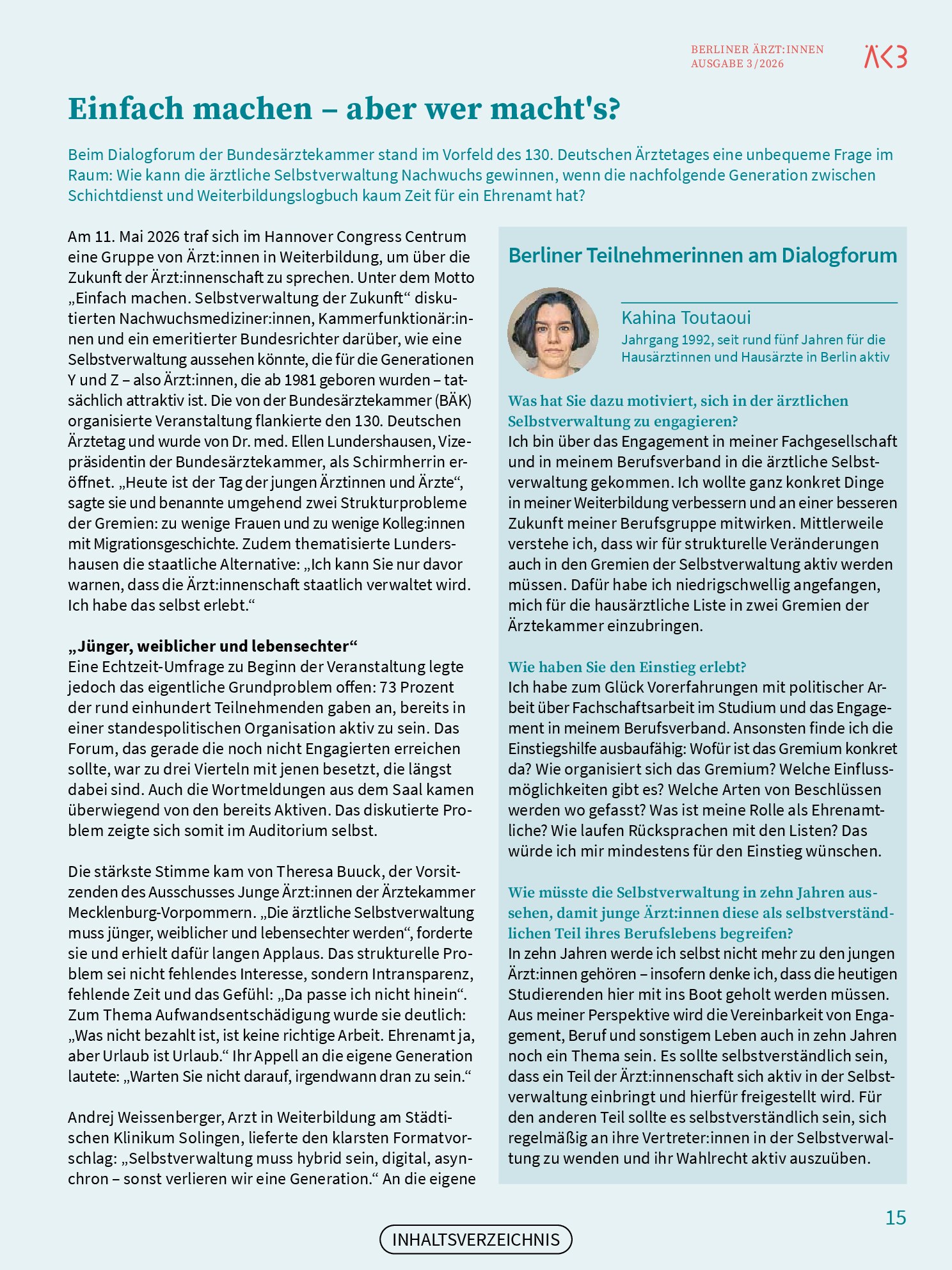Vorschauseite 4: Ein Ärztetag der klaren Worte