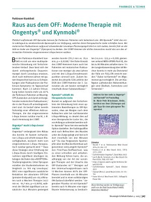 Vorschauseite 1: Raus aus dem OFF: Moderne Therapie mit Ongentys® und Kynmobi®