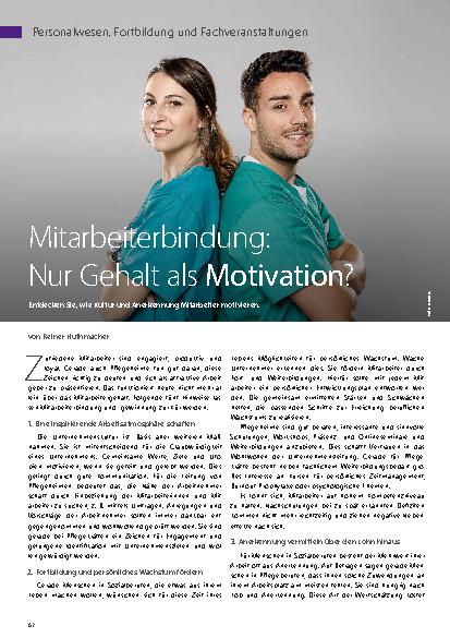 Vorschauseite 1: Mitarbeiterbindung: Nur Gehalt als Motivation?