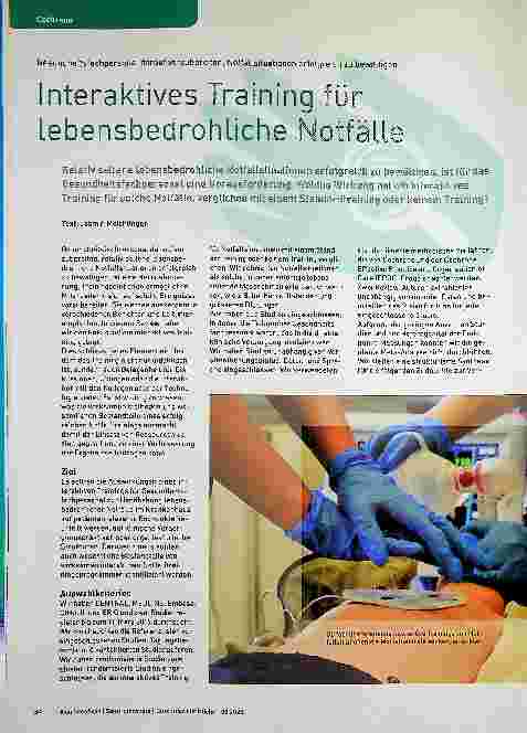 Vorschauseite 1: Interaktives Training für lebensbedrohliche Notfälle