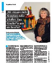 Vorschauseite 1: „Wir müssen mehr Akzeptanz dafür schaffen, dass Künstler*in sein ein Beruf ist.“