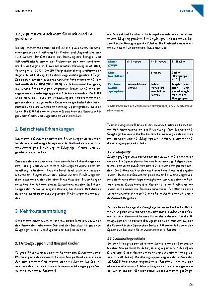 Vorschauseite 3: Mehrkosten indizierter Diäten im Kindesund Jugendalter: Methodik und Ergebnisse eines aktuellen wissenschaftlichen Gutachtens
