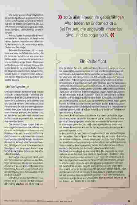Vorschauseite 2: Endometriose: Verirrte Schleimhautzellen