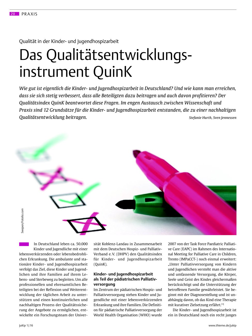 Vorschauseite 1: Das Qualitätsentwicklungsinstrument QuinK