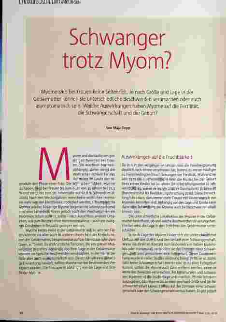 Vorschauseite 1: Schwanger trotz Myom?