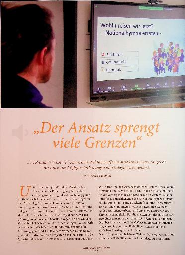 Vorschauseite 1: "Der Ansatz sprengt viele Grenzen. "