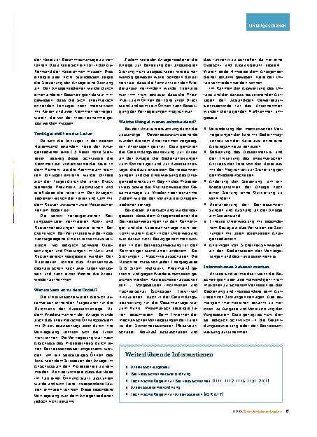 Vorschauseite 2: Leiterunfall an einer Kübelbahnanlage. Riskante Störfallbehebung.