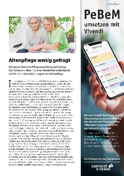 Vorschauseite 1: Altenpflege wenig gefragt.