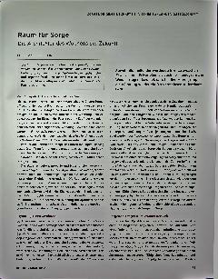 Vorschauseite 2: Raum für Sorge: Die Architektur des Wohnens der Zukunft