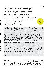 Vorschauseite 1: Die generalistische Pflegeausbildung in Deutschland aus Sicht der Auszubildenden.