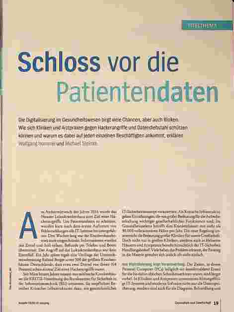 Vorschauseite 2: Schutz vor die Patientendaten