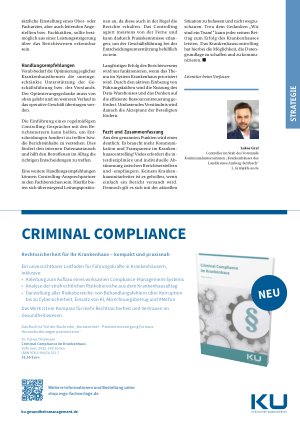 Vorschauseite 3: Transparenz als Steuerungsbasis Ansätze zur Optimierung des Berichtswesens im Krankenhaus