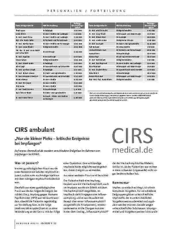 Vorschauseite 1: Nur ein kleiner Pieks – kritische Ereignisse bei Impfungen