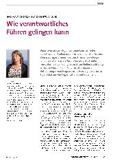 Vorschauseite 1: Wie verantwortungsvolles Führen gelingen kann