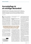 Vorschauseite 1: Kurzzeitpflege ist ein wichtiger Bestandteil.