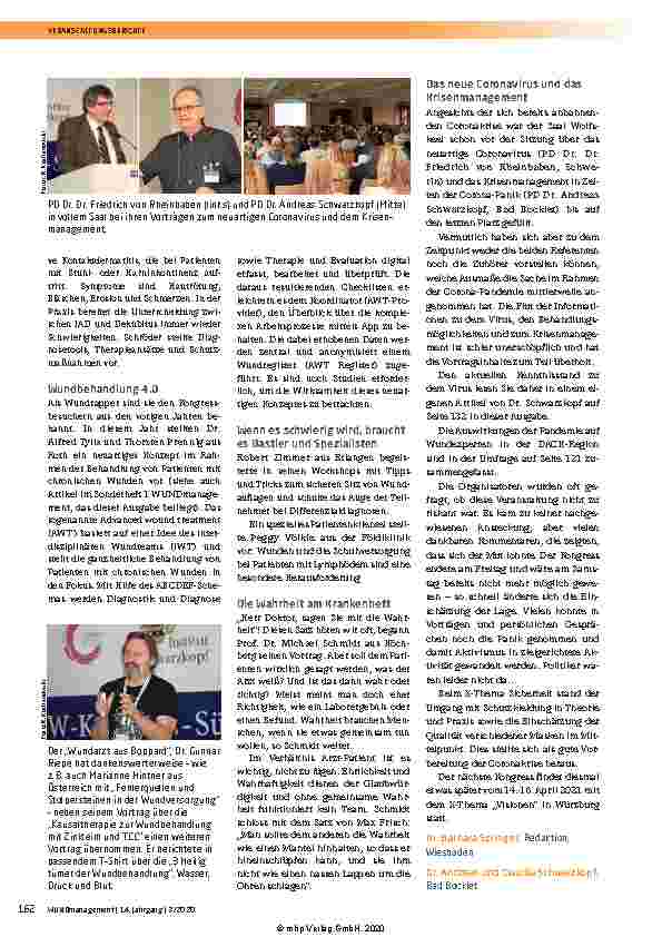 Vorschauseite 3: Hygienekongress, Wundkongress, X-Thema 2020: Sicherheit: HWX-Kongress 2020 / ICW Süd – einer der letzten Präsenzkongresse vor der Krise