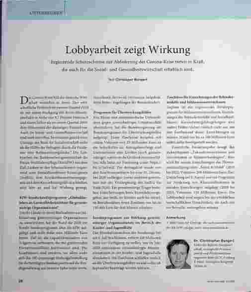 Vorschauseite 1: Lobbyarbeit zeigt Wirkung
