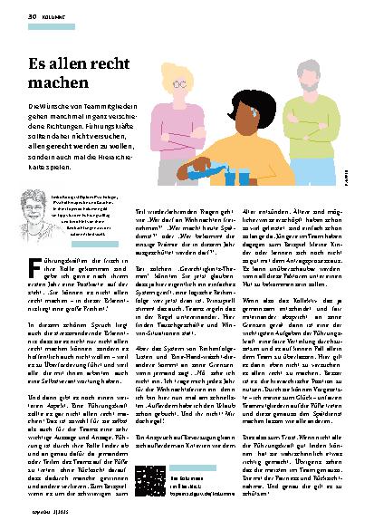 Vorschauseite 1: Es allen recht machen