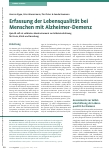 Vorschauseite 1: Erfassung der Lebensqualität bei Menschen mit Alzheimer-Demenz