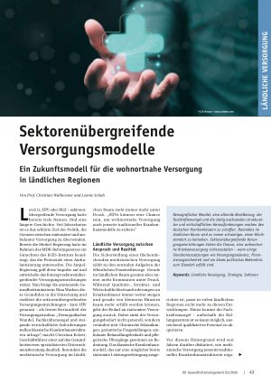 Vorschauseite 1: Sektorenübergreifende Versorgungsmodelle Ein Zukunftsmodell für die wohnortnahe Versorgung in ländlichen Regionen