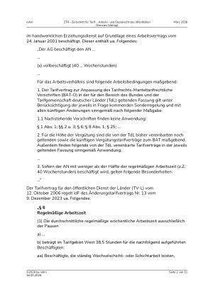 Vorschauseite 2: I. Tarifrecht