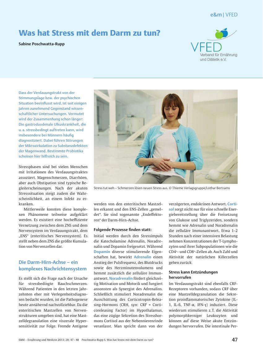 Vorschauseite 1: Was hat Stress mit dem Darm zu tun?
