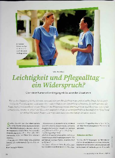 Vorschauseite 1: Leichtigkeit und Pflegealltag - ein Widerspruch? Über einen humorvollen Umgang mit belastenden Situationen