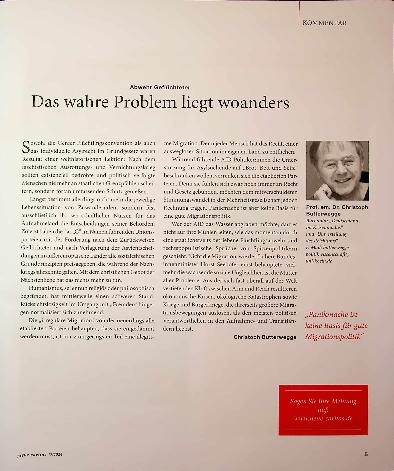 Vorschauseite 1: Das wahre Problem liegt woanders.
