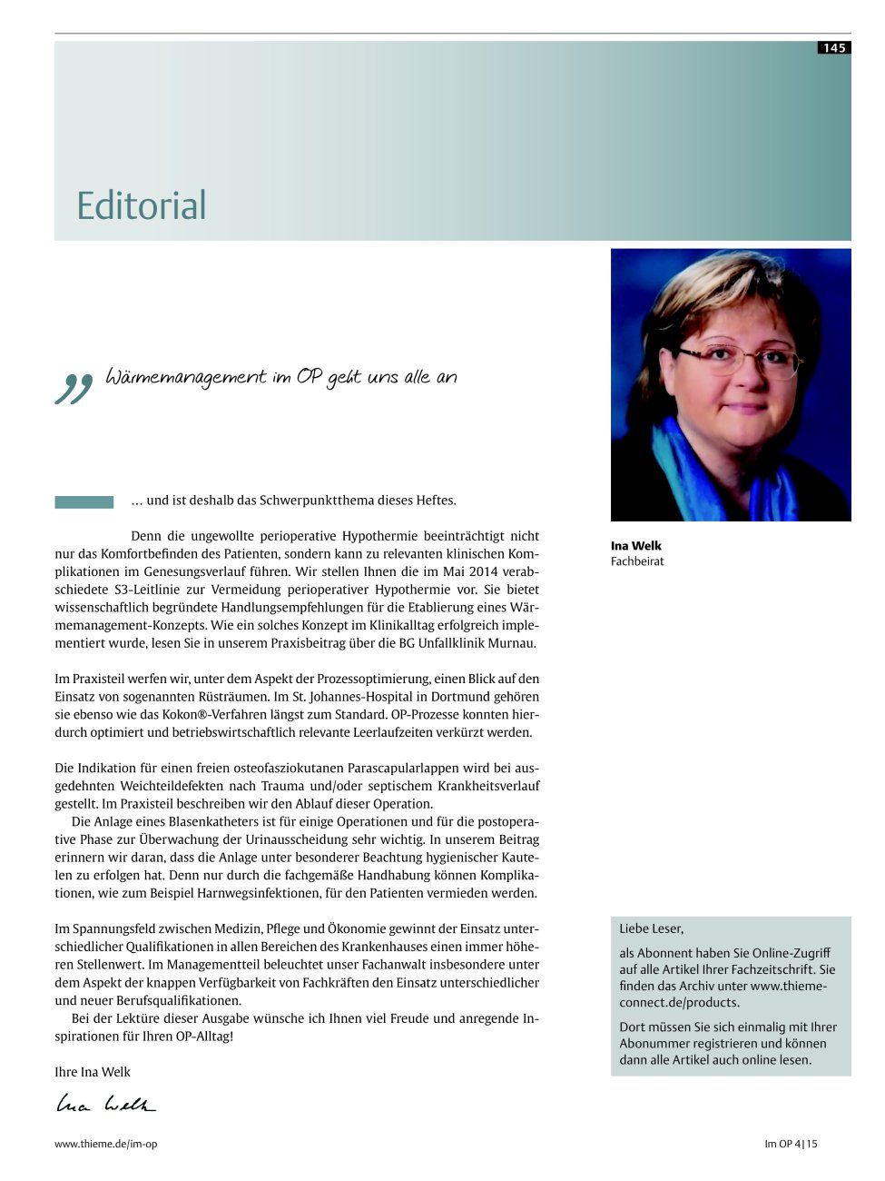 Vorschauseite 1: Editorial