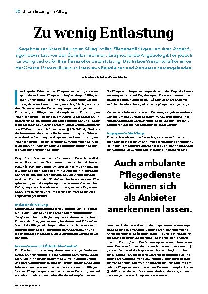 Vorschauseite 1: Zu wenig Entlastung