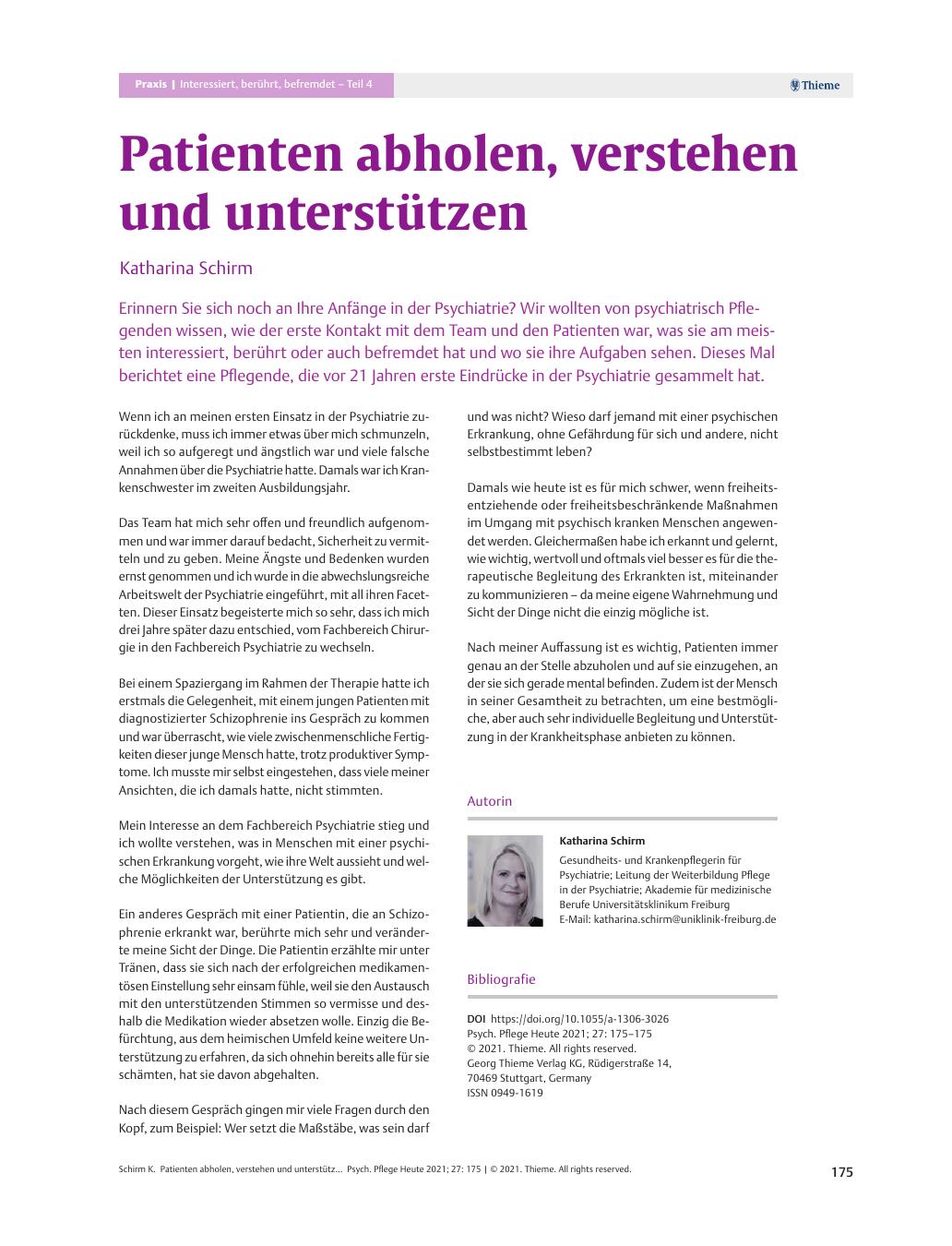 Vorschauseite 1: Patienten abholen, verstehen und unterstützen