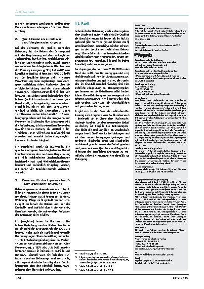 Vorschauseite 3: Gibt es für die berufliche rechtliche Betreuung eine Nachwuchsstrategie? Erfahrungen mit der Registrierung in der Praxis eines Betreuungsvereins.