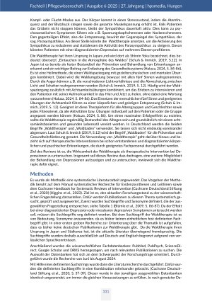 Vorschauseite 3: Waldtherapie – ein evidenzbasierter Ansatz in der psychosomatischen und rehabilitativen Pflege?