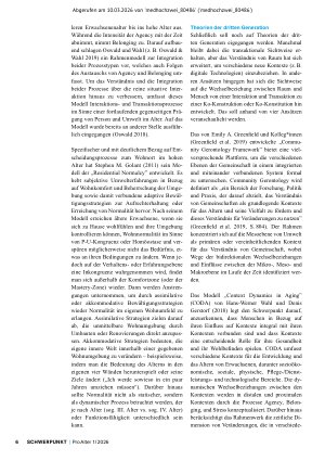 Vorschauseite 3: Altern und Raum als Thema der ökologischen Alternsforschung Ein historischer Blick auf drei Generationen von Modellen und was uns das heute in der Praxis bringt
