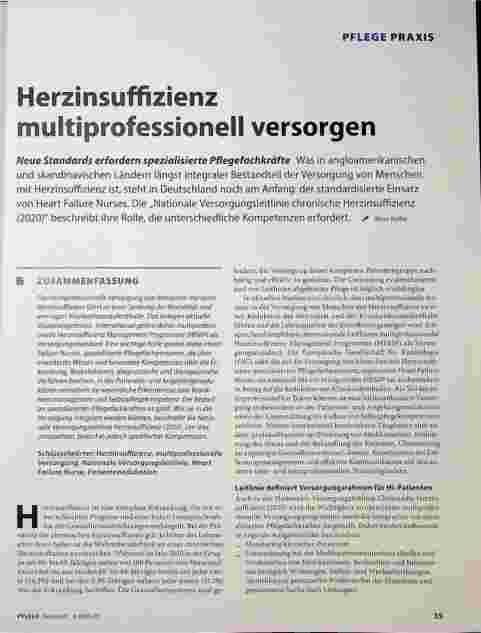 Vorschauseite 1: Herzinsuffizienz multiprofessionell versorgen