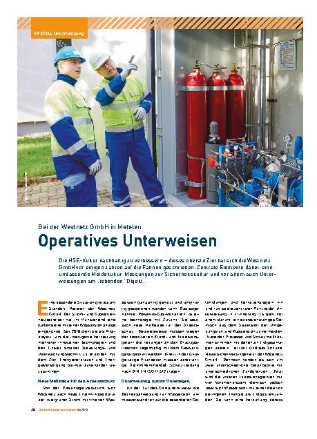 Vorschauseite 1: Bei der Westnetz GmbH in Metelen Operatives Unterweisen